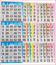 Load image into Gallery viewer, Bingo Paper Game Cards 3 on 10 sheets 100 Books
