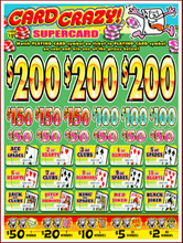 Load image into Gallery viewer, Card Crazy Cash Board Pull Tabs | 2688 Tickets | $1 Game
