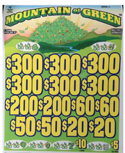 Load image into Gallery viewer, $1 Instant Pull Tabs – Mountain of Green – $300 Top Prize | 4,000 Count