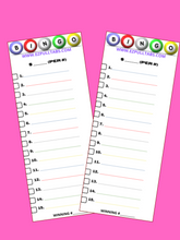 Load image into Gallery viewer, 2x 1-15 BINGO Notepads | 50 Sheets Each | Facebook Bingo