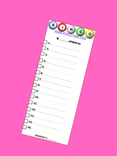 Load image into Gallery viewer, 2x 1-15 BINGO Notepads | 50 Sheets Each | Facebook Bingo