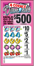 Load image into Gallery viewer, $1 Bingo Pull Tabs – 4 Corner Diamond – Daub & Seal Game | 770 Count | $500 Top Prize