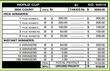 Load image into Gallery viewer, $1 Pull Chips – World Cup – 2,034 Count | $300 Top Prize
