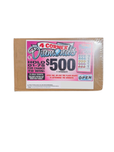Load image into Gallery viewer, $1 Bingo Pull Tabs – 4 Corner Diamond – Daub &amp; Seal Game | 770 Count | $500 Top Prize
