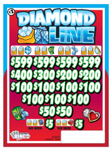 Load image into Gallery viewer, $2 Instant Pull Tabs – Diamond Line – $599 Top Prize | 3,200 Count

