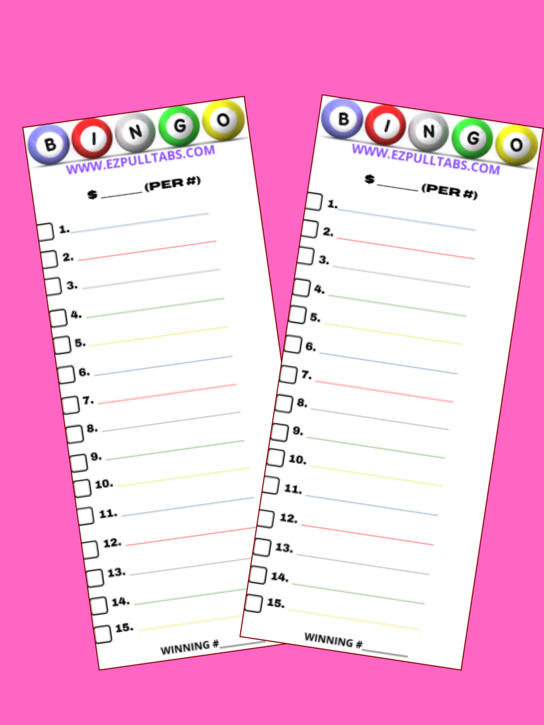 2x  1-15 BINGO Notepads a